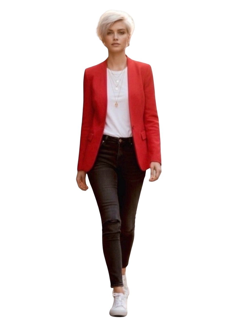 Iris Women's Vintage Blazer. Red. Size 4